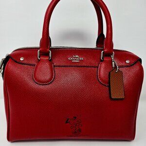 Coach Snoopy Mini Bennett Satchel RED